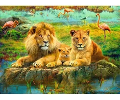 Ravensburger Dėlionė 500 vnt. - Liūtų šeima