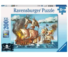 Ravensburger dėlionė „Piratų laivų mūšis“, 200 XXL det., nuo 8 m.