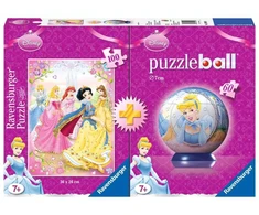 Ravensburger dėlionė + puzzleball® „Disney princesės“, 100 + 60 det., nuo 7 m.