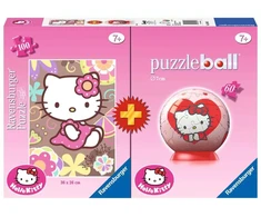 Ravensburger dėlionė + puzzleball® „Hello Kitty“, 100 + 60 det., nuo 7 m.