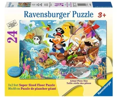 Ravensburger grindų dėlionė „Piratai: žemė matyti!“, 24 det., nuo 3 m.