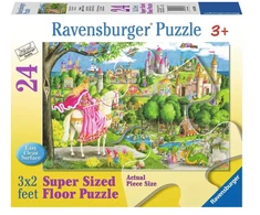 Ravensburger grindų dėlionė „Princesė ir pasakų pilys“, 24 det., nuo 3 m.