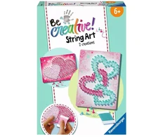 Ravensburger kūrybinis rinkinys „BeCreative: širdelės iš siūlų“, nuo 6 m.