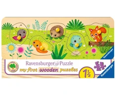 Ravensburger medinė dėlionė „Gyvūnėliai sode“, 5 det., nuo 1,5 m.