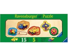 Ravensburger medinė dėlionė mažyliams „Mano žaislai“, 5 det.