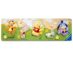 Ravensburger medinė dėlionė „Mikė Pūkuotukas ir draugai“, 5 det.