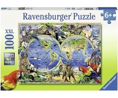 Ravensburger Dėlionė 100 vnt. - Pasaulio gyvūnai