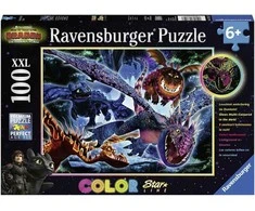 Puzzle 100: How to Train Your Dragon - švytinti RAVENSBURGER dėlionė