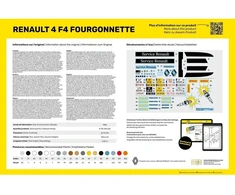 Renault 4 F4 Fourgonnette surenkamas furgono modelis Heller 1/24 82700