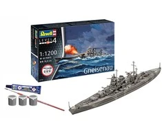 Revell Gneisenau karo laivo modelis 1:1200 dovanų rinkinys
