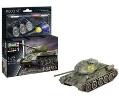 Revell T-34-85 dovanų rinkinys 1/72 (63302) su dažais ir klijais