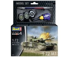 Revell T-72 M1 dovanų rinkinys 1/72 – plastikinis modelis su dažais ir klijais