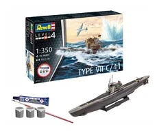 Revell vokiečių povandeninis laivas Type VII C/41 rinkinys 1/350