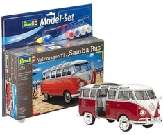 Revell VW T1 Samba Bus rinkinys 1/24 su dažais ir teptuku
