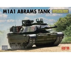 RFM Rye Field Model M1A1 Abrams Ukrainos atnaujinta versija 1/35, darbiniai vikšrai