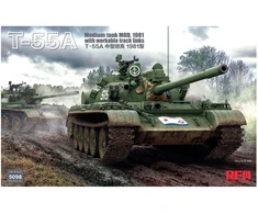 RFM Rye Field T-55A tanko 1981 1/35 rinkinys su judančiais vikšrais