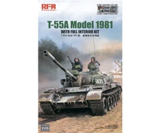 RFM T-55A tanko plastikinis modelis su pilnu interjeru 1:35