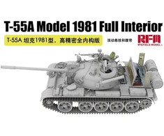 RFM T-55A tanko plastikinis modelis su pilnu interjeru 1:35