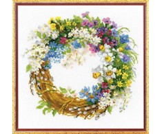 RIOLIS - Create It Yourself - Siuvinėjimo rinkinys „Vainikas su vyšnia“ 1536 (30x30 cm)