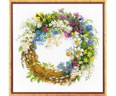 RIOLIS - Create It Yourself - Siuvinėjimo rinkinys „Vainikas su vyšnia“ 1536 (30x30 cm)