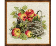 RIOLIS - Create It Yourself - Siuvinėjimo rinkinys „Prinokę obuoliai“ 1450 (30x30 cm)