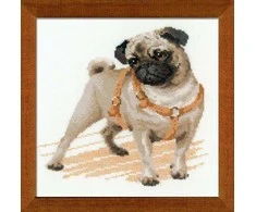 RIOLIS – Create It Yourself – Siuvinėjimo rinkinys „Mopsas“ 1176 (25x25 cm)