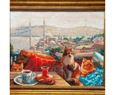 Riolis Siuvinėjimo kryželiu rinkinys „Stambulo katės“ 40 x 30 cm