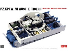 Rye Field Model Tiger I 1/35 modelis, pilnas interjeras, 4 viename (RFM-5141)