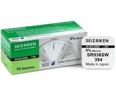 Seizaiken 394 SR936SW sidabro oksido laikrodžio baterijos, 10 vnt.