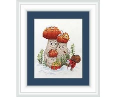 Siuvinėjimo kryželiu rinkinys NeoCraft Grybai 23×25 cm