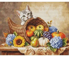 Siuvinėjimo kryželiu rinkinys „Rudens derlius“ Luca-S 41 x 32 cm