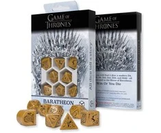 Sostų karai Baratheon kauliukų rinkinys – Q-Workshop, 8 vnt., RPG