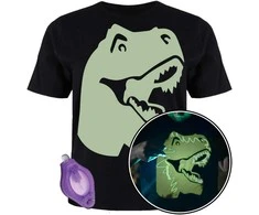 Splat Planet šviečiantys tamsoje marškinėliai, Dinozauras, Dydis: 5 - 6 metai