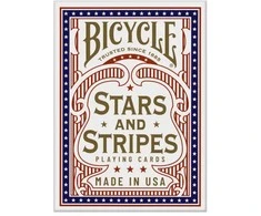 Bicycle Stars &amp; Stripes žaidimo kortos – JAV vėliavos dizainas, pokeriui