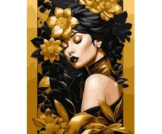 SuperColor Tapyba Pagal Skaičius: „Auksinė elegancija“ 40x50 cm