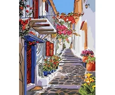 SuperColor Tapyba Pagal Skaičius: „Graikijos gatvelė“ 40x50 cm
