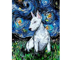 SuperColor Tapyba Pagal Skaičius: „Šuo ir žvaigždėta naktis“ 40x50 cm