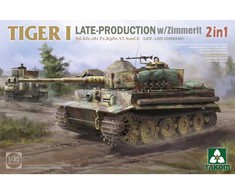 Takom Tiger I Sd.Kfz.181 vėlyvas su zimmeritu, 1/35 plastikinis modelis