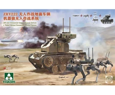 Takom ZRY-222 bepilotė kovos sausumos mašina su robotais vilkais 1/35