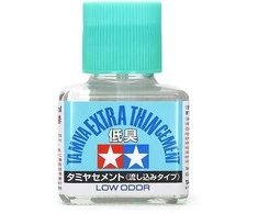 Tamiya Extra Thin Cement mažo kvapo klijai plastikui 40 ml