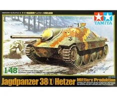 Tamiya Jagdpanzer 38(t) Hetzer vidutinė versija 1/48 tanko rinkinys
