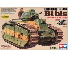 Tamiya prancūzų tankas B1 bis 1/35 modelis su varikliu 30058