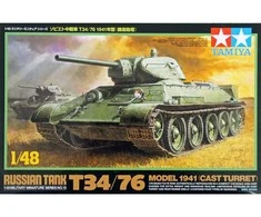 Tamiya T-34/76 1941 tankas, plastikinis modelis 1/48