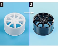 Tamiya veidrodiniai dažai 10 ml – itin blizgus metalinis efektas