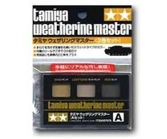 Tamiya Weathering Master pastelių rinkinys Smėlis, Lengvas smėlis, Purvas 87079