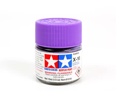 Tamiya X-16 Violetiniai blizgūs akriliniai dažai 10 ml