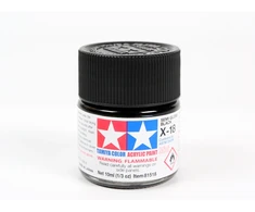 Tamiya X-18 Pusiau blizgūs juodi akriliniai dažai, 10 ml