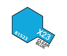 Tamiya X-23 Clear Mėlyna skaidrūs mėlyni akriliniai dažai, 10 ml