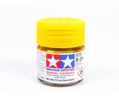 Tamiya X-24 skaidrūs geltoni akriliniai dažai, 10 ml