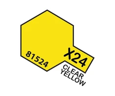 Tamiya X-24 skaidrūs geltoni akriliniai dažai, 10 ml